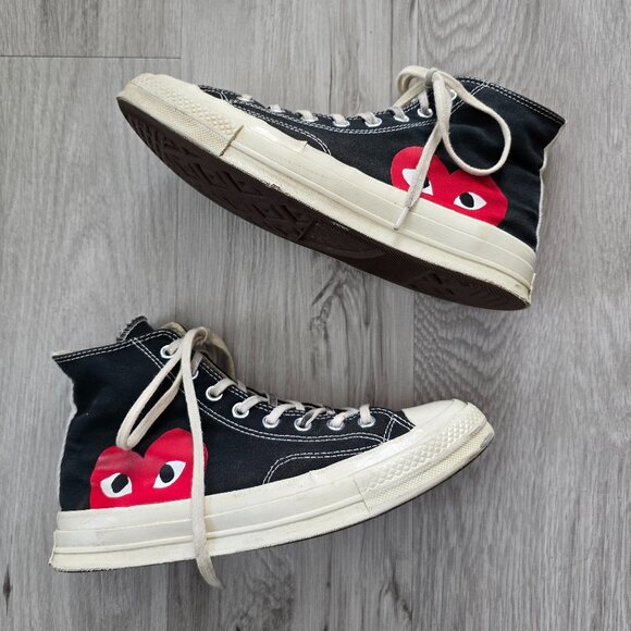 Comme des Garcons PLAY Other - Comme Des Garcons Play × Converse CTAS | black hi-top sneakers | MENS 9